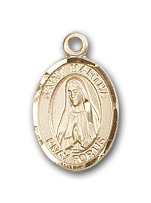 14K Gold Saint Martha Pendant