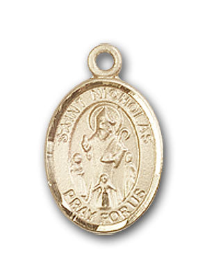 14K Gold Saint Nicholas Pendant