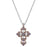 Rose Gold-Tone and Silver-Tone Light Purple Cross Pendant Necklace