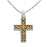 14K Gold-Dipped and Silver-Tone Cross Pendant Necklace