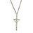 Silver-Tone Papal Crucifix Pendant Necklace
