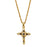 14K Gold-Dipped Imitation Marcasite Cross Pendant Necklace