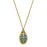 14K Gold-Dipped Imitation Turquoise Oval Necklace