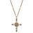 14K Gold-Dipped Crystal Cross Pendant Necklace