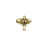 Carded 14K Gold-Dipped Red Cross Ring Size 5.0