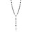 Silver-Tone and Black Bead Papal Rosary