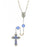 Silver-Tone Simulated Pearl Blue Crystal and Blue Enamel Chanel Rosary