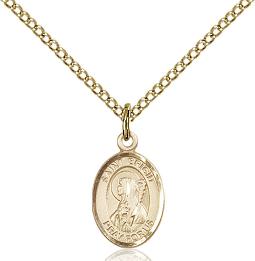 Gold-Filled Saint Brigid of Ireland Necklace Set