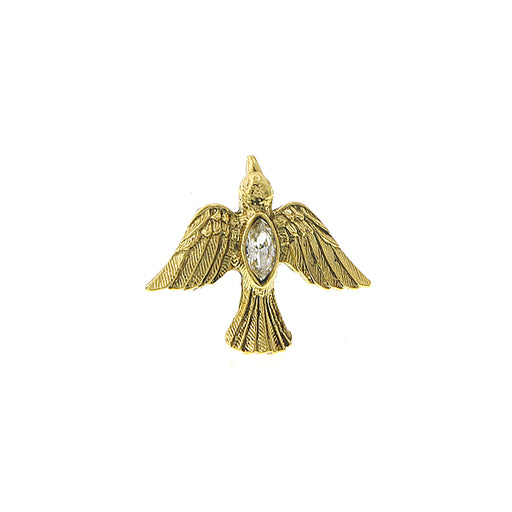 14K Gold-Dipped Crystal Holy Spirit Dove Tie Tack