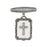 Silver-Tone Frosted Stone Crystal Cross Drop Bar Pin