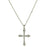 Silver-Tone Crystal Pave Cross Necklace