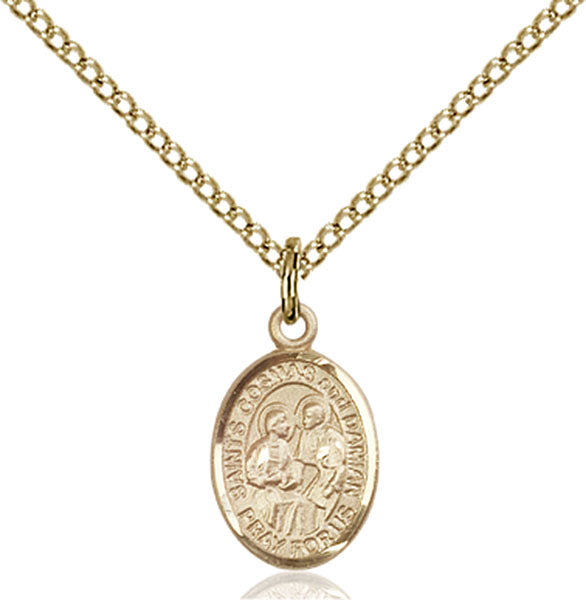 Gold-Filled Sts. Cosmas and Damian Necklace Set