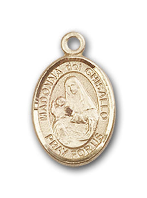 14K Gold Saint Madonna Del Ghisallo Pendant