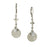 Carded Silver-Tone Crystal Peace Drop Earrings