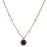 Silver-Tone Cross Chain Purple Crystal Necklace