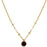 14K Gold-Dipped Cross Chain Red Crystal Necklace