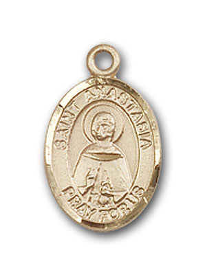 14K Gold Saint Anastasia Pendant