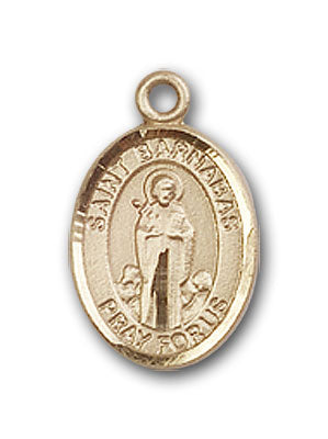 14K Gold Saint Barnabas Pendant