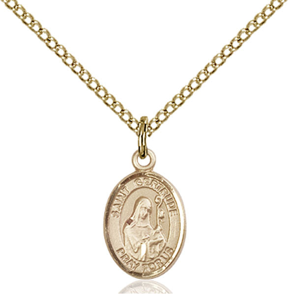 Gold-Filled Saint Gertrude of Nivelles Necklace Set