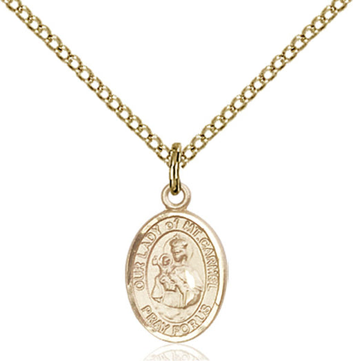 Gold-Filled Our Lady of Mount Carmel Necklace Set