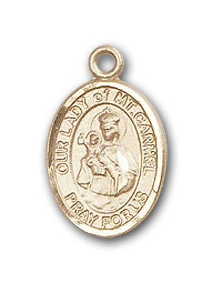 14K Gold OUR LADY of Mount Carmel Pendant
