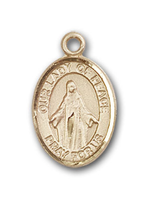 14K Gold OUR LADY of Peace Pendant