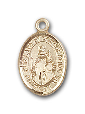 14K Gold OUR LADY of Consolation Pendant