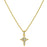 14K Gold-Dipped Crystal Cross Pendant Necklace