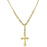 14K Gold-Dipped Crystal Cross Y-Necklace