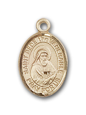 14K Gold Saint Bede the Venerable Pendant