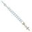 Silver-Tone Light Blue Bead Crucifix Bracelet