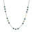 Silver-Tone Blue Bead Cross Necklace