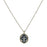 Silver-Tone Crystal and Blue Enamel Cross Pendant Necklace