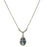 Silver-Tone Blue Crystal and Enamel Cross Pendant Necklace