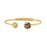 14K Gold-Dipped Sping Hinge Bracelet with Cross and Cherub Decal Accent