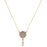 14K Gold-Dipped Pink and Sim. Pearl Drop Pendant Mary and Child Necklace