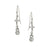 Silver-Tone Cross with Crystal Drop Earrings