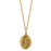 14K Gold-Dipped Oval Angel Locket Necklace