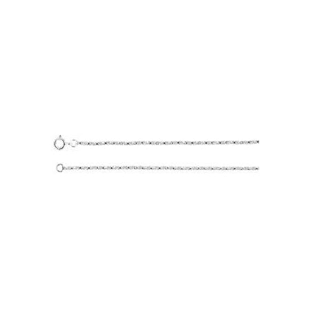 18-inch Twisted Box Chain with Spring Ring - Sterling Silver