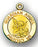 13/16-inch Solid 14kt. Gold Round Guardian Angel, Angel Jewelry Medal with 14kt. Jump Ring Boxed