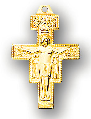 Solid 14kt. Gold San Damiano Crucifix