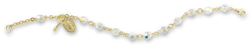 Genuine Aurora Swarovski Crystal Gold Rosary Bracelet