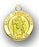 3/4-inch Solid 14kt. Gold Round Saint Christopher Medal with 14kt. Jump Ring Boxed