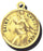 7/8-inch Solid 14kt. Gold Round Saint Christopher Medal with 14kt. Jump Ring Boxed