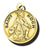7/8-inch Solid 14kt. Gold Round Saint Roch Medal with 14kt. Jump Ring Boxed