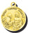 7/8-inch Solid 14kt. Gold Round Saint Thomas Apostle Medal with 14kt. Jump Ring Boxed