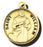 7/8-inch Solid 14kt. Gold Round Saint William Medal with 14kt. Jump Ring Boxed
