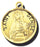 7/8-inch Solid 14kt. Gold Round Saint Denise Medal with 14kt. Jump Ring Boxed