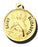 7/8-inch Solid 14kt. Gold Round Saint Elizabeth Medal with 14kt. Jump Ring Boxed