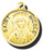7/8-inch Solid 14kt. Gold Round Saint Nicole Medal with 14kt. Jump Ring Boxed